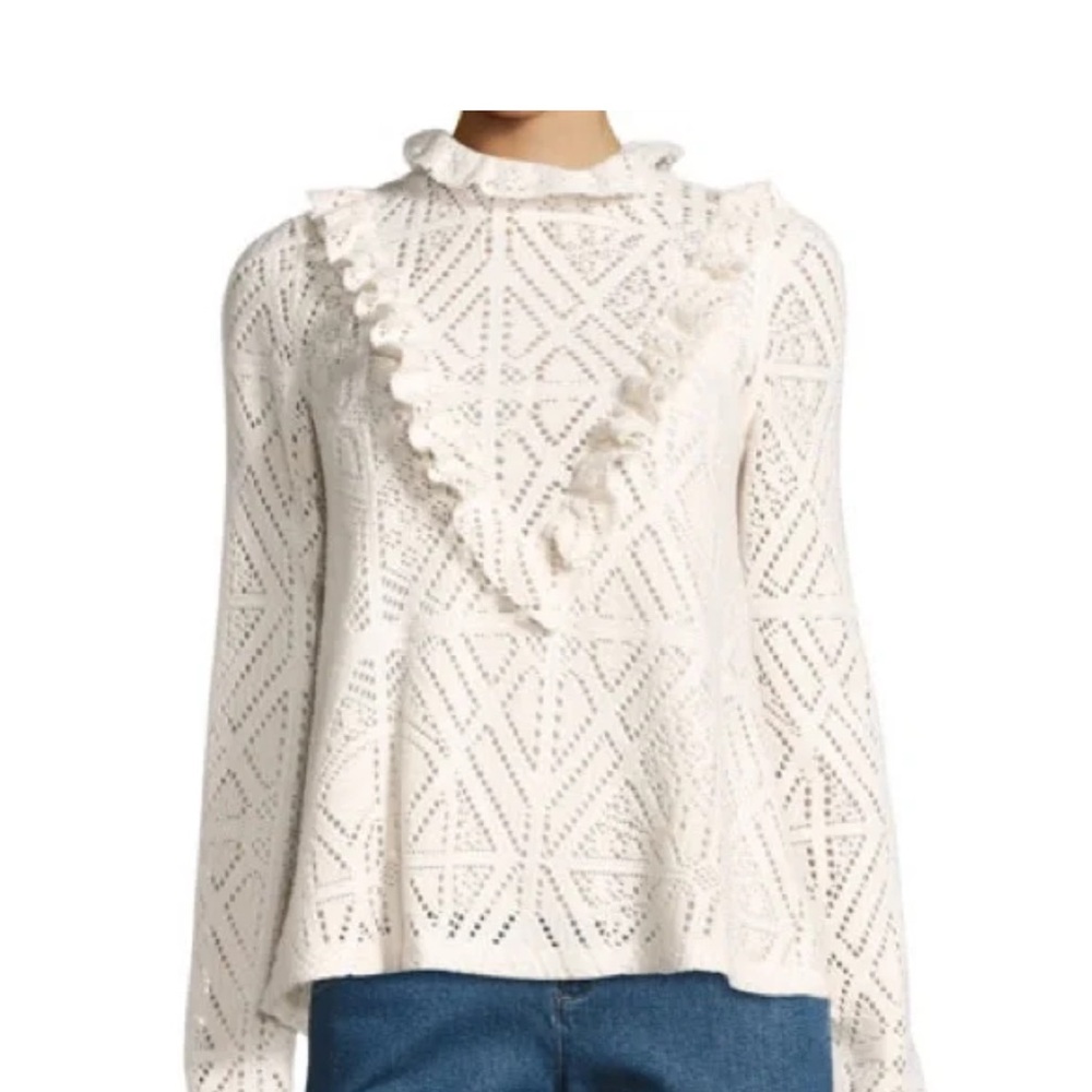 See By Chloe Cream Lace Top